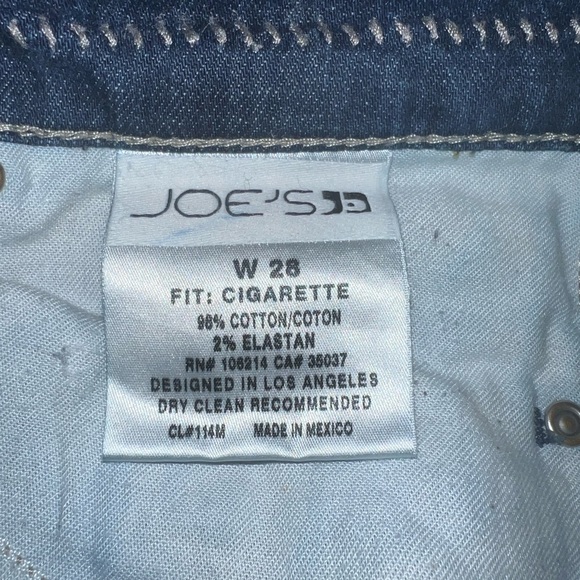 Joe Jeans cigarette fit Size 28 with 33” inseam. - Picture 6 of 8